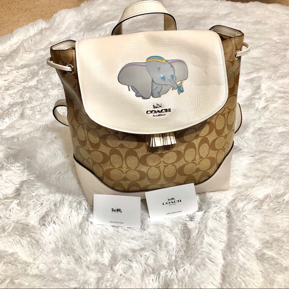 SOLD Coach X Disney Dumbo Signature Elle Backpack
